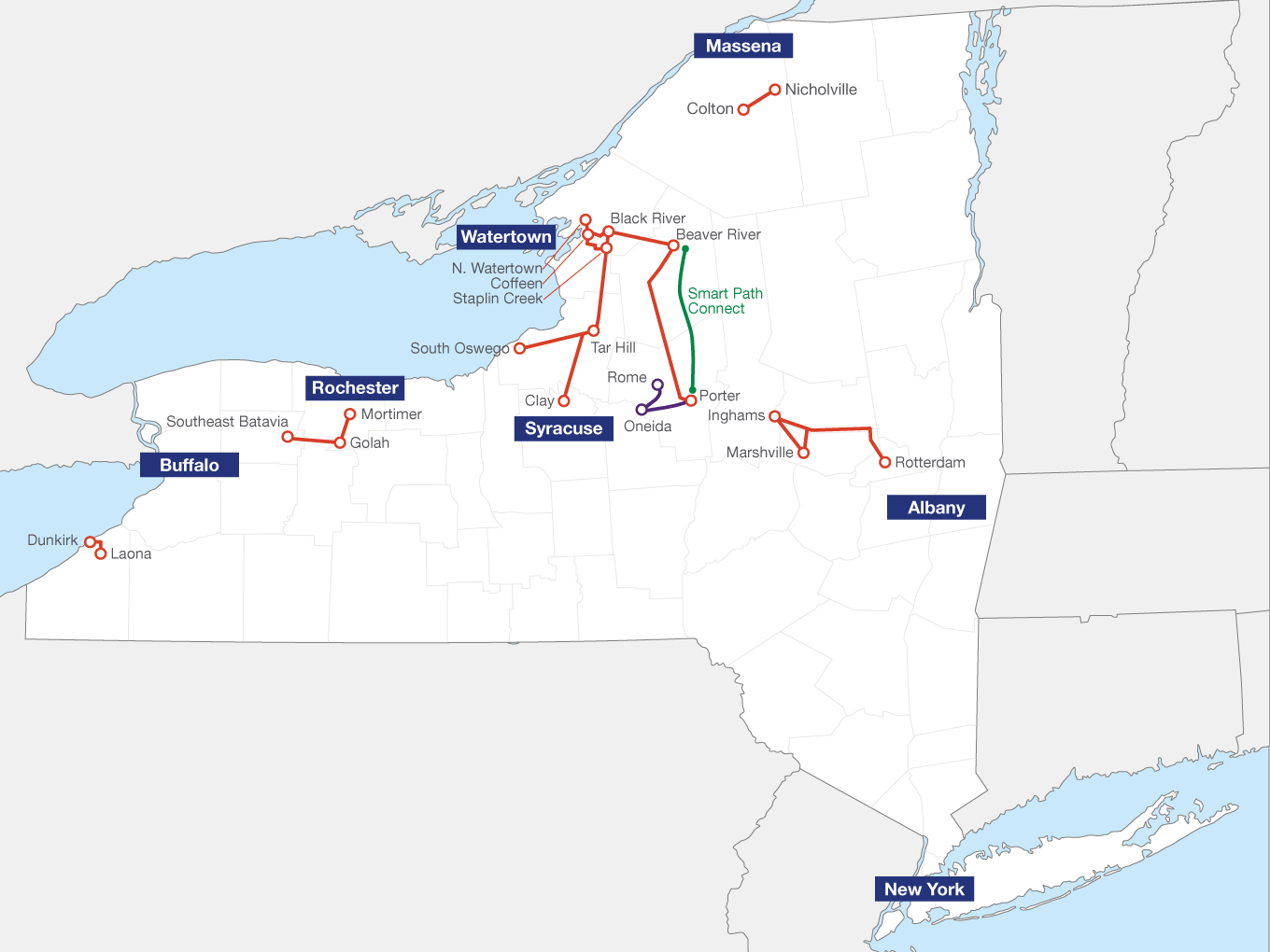 Upstate Upgrade Project Map